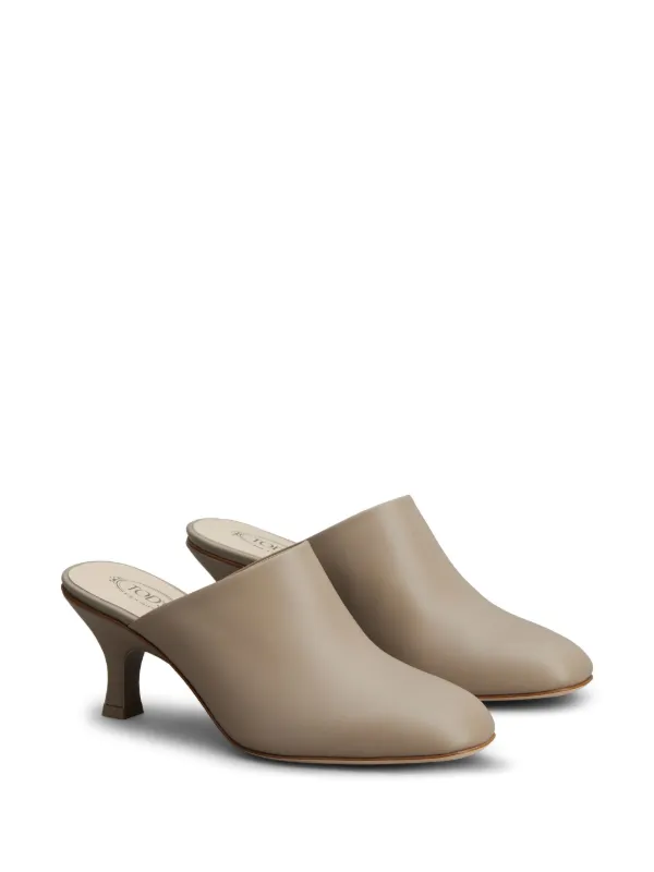 【国内発送関税込】【TOD'S】65 レザーミュール Woman ブラック レザー ミュール XXW52L0JA40GOC36B999 | Tods