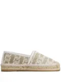 Tod's chain-jacquard raffia espadrilles - Neutrals