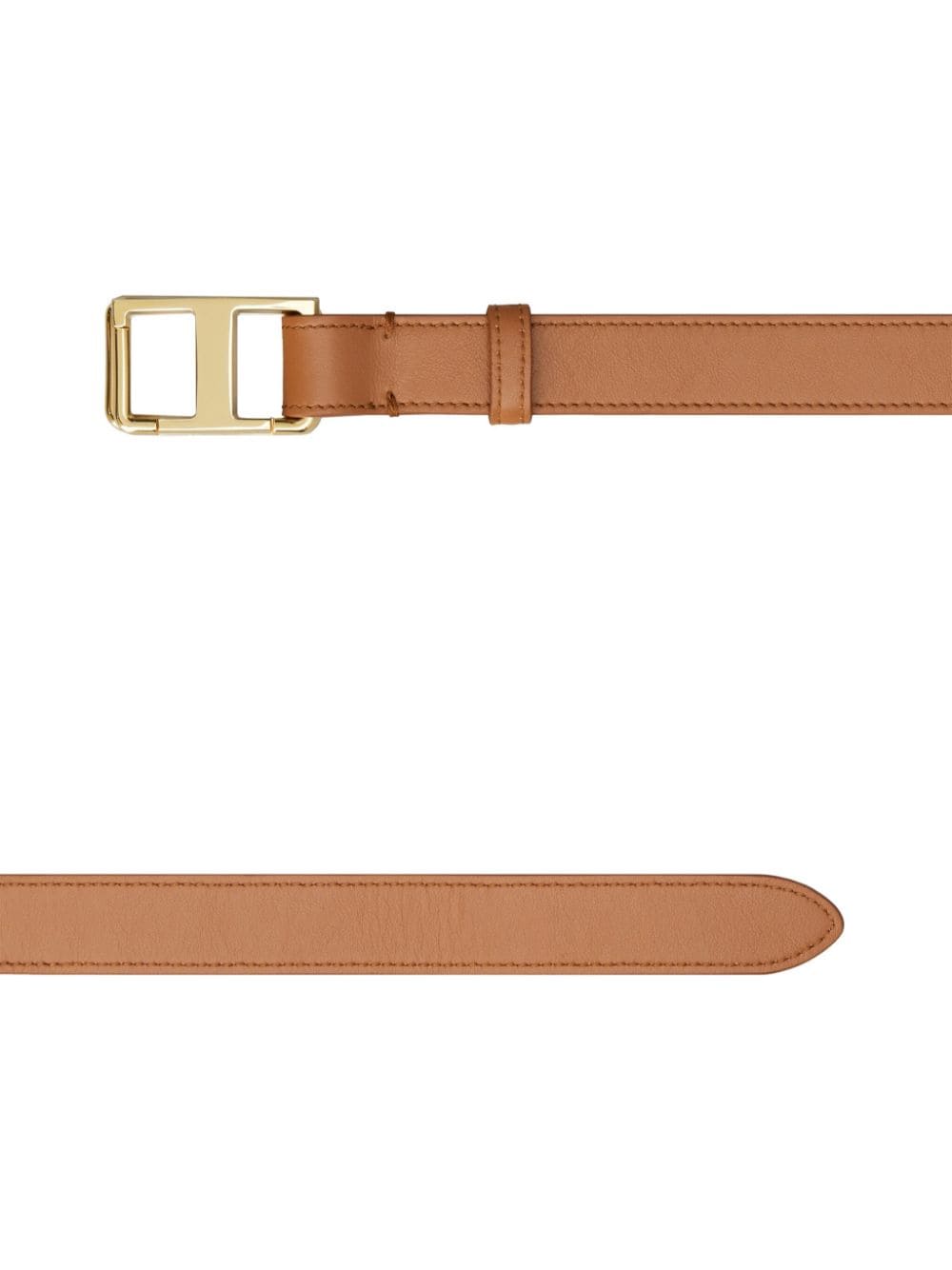 Shop Tod's Timeless T Leather Belt In Brown