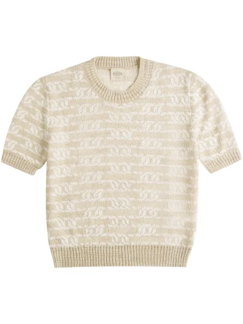 Tod's chain-motif knitted top