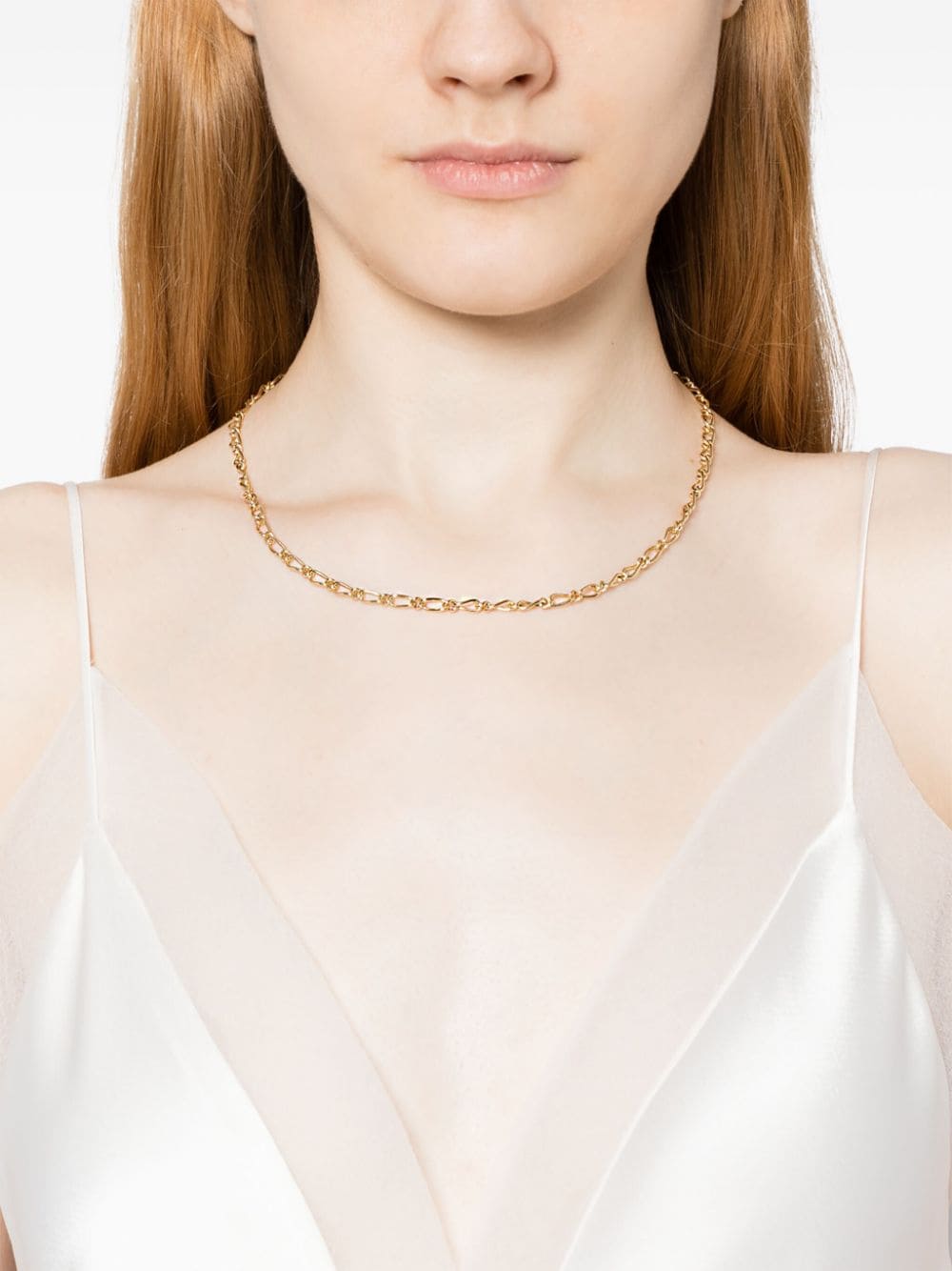 Shop Lucy Delius Jewellery Figaro Chain Necklace In 金色