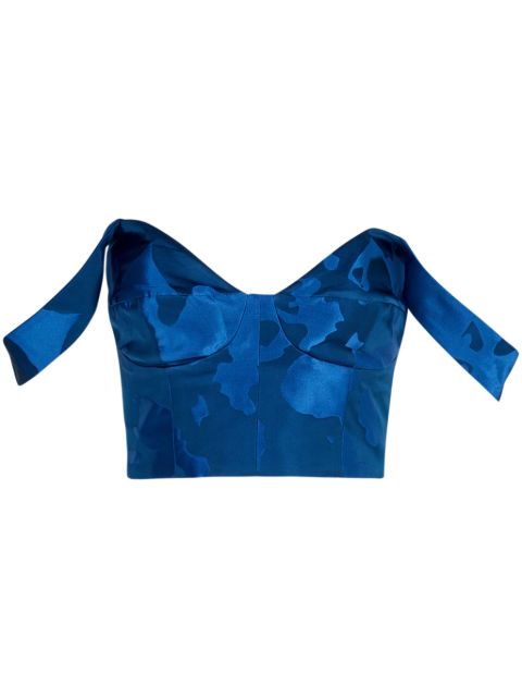 Silvia Tcherassi Nuoro brocade-effect cropped top