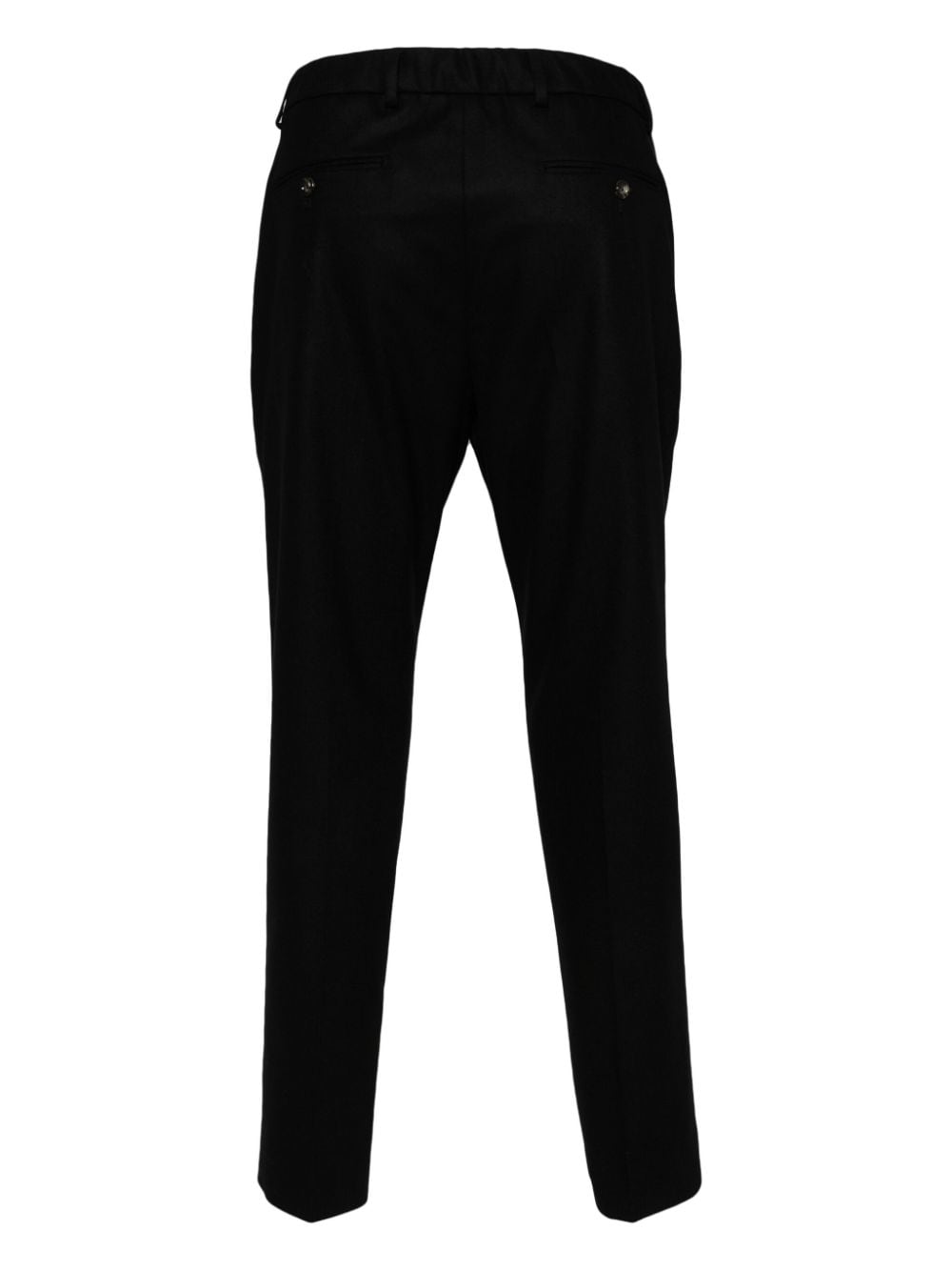 Shop Dell'oglio Straight-leg Wool-blend Trousers In Black