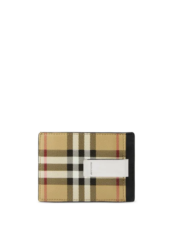 Burberry Vintage Check logo-engraved Cardholder | Black