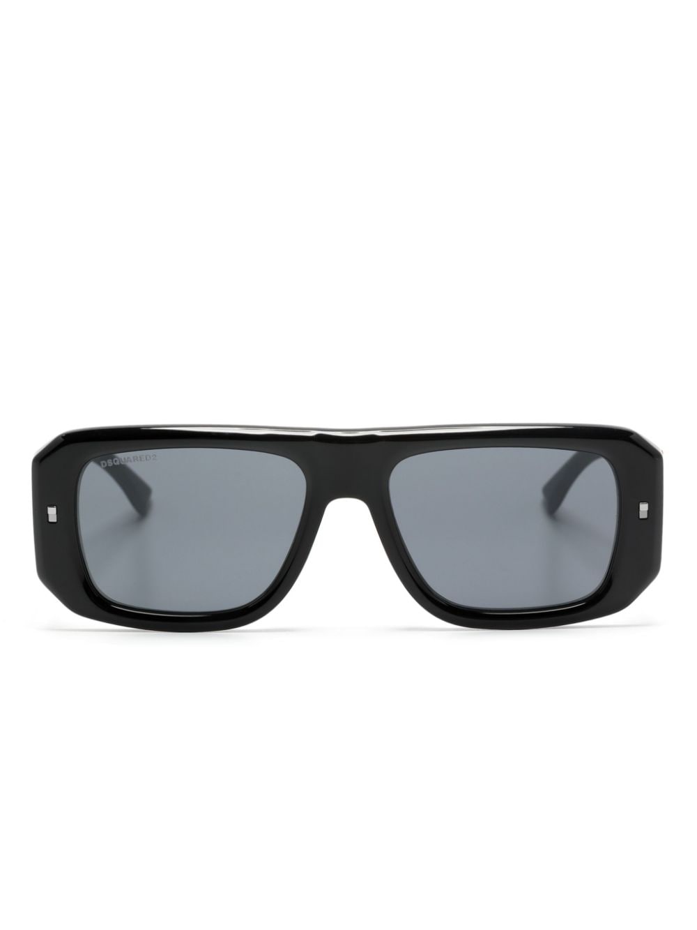 Dsquared2 Logo-print Rectangle-frame Sunglasses In Schwarz
