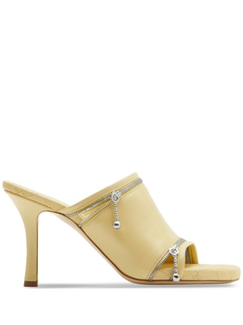 Burberry 85mm decorative-zip leather sandals Women