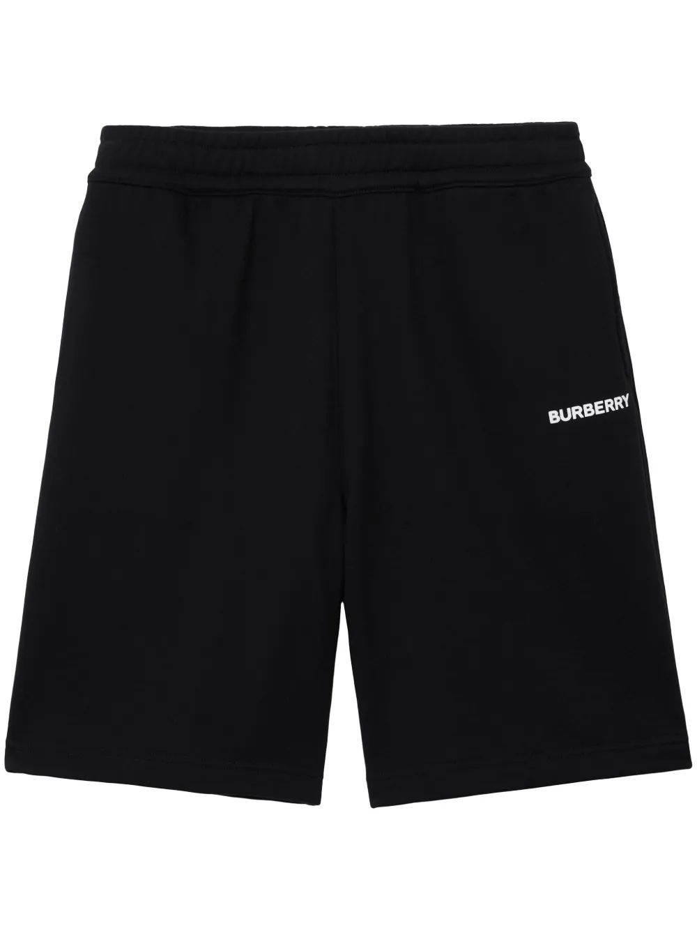 Burberry logo-print cotton track shorts – Black