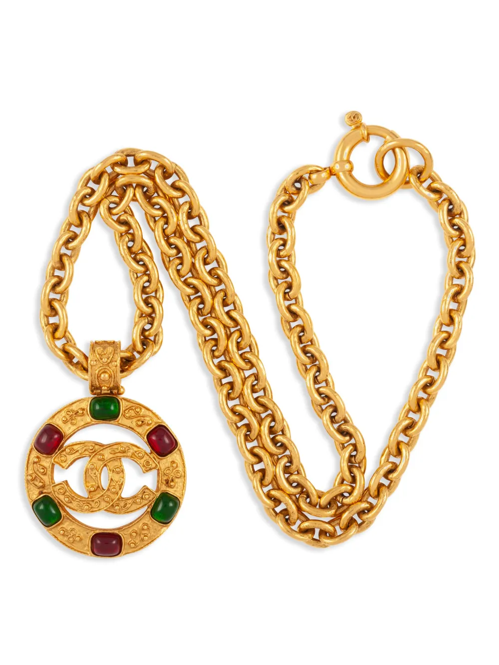 CHANEL Pre-Owned Collana a catena CC 1989 - Oro