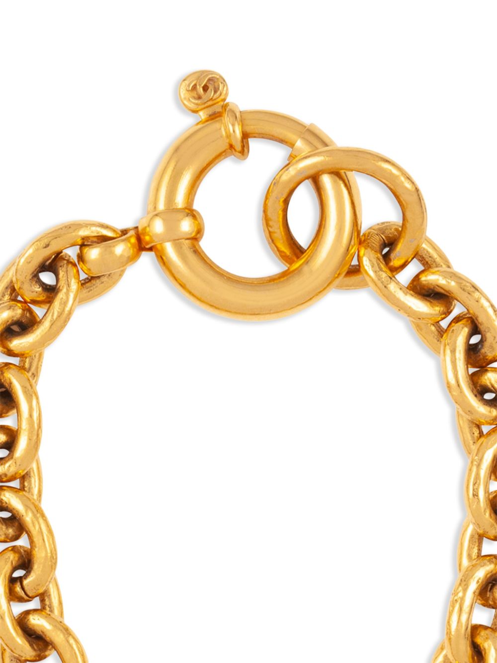 CHANEL Pre-Owned 1989 CC geometric chain necklace - Goud