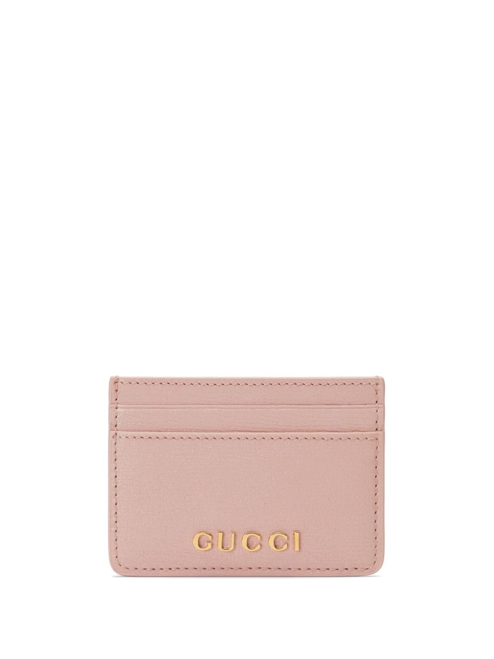 Shop Gucci Logo-lettering Card Holder In Pink