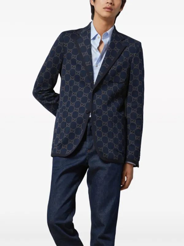 Gucci hot sale monogram blazer