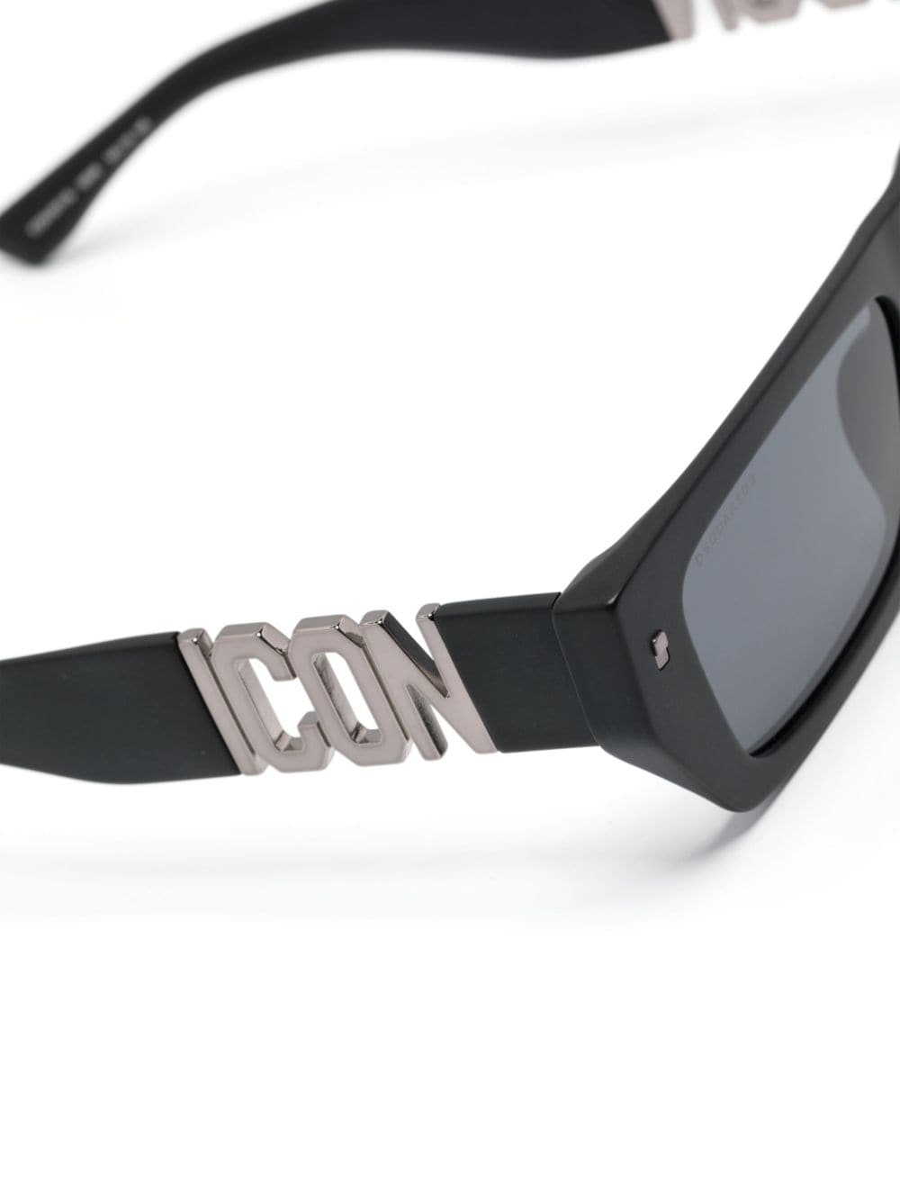 Dsquared2 Eyewear Icon zonnebril met rechthoekig montuur Zwart