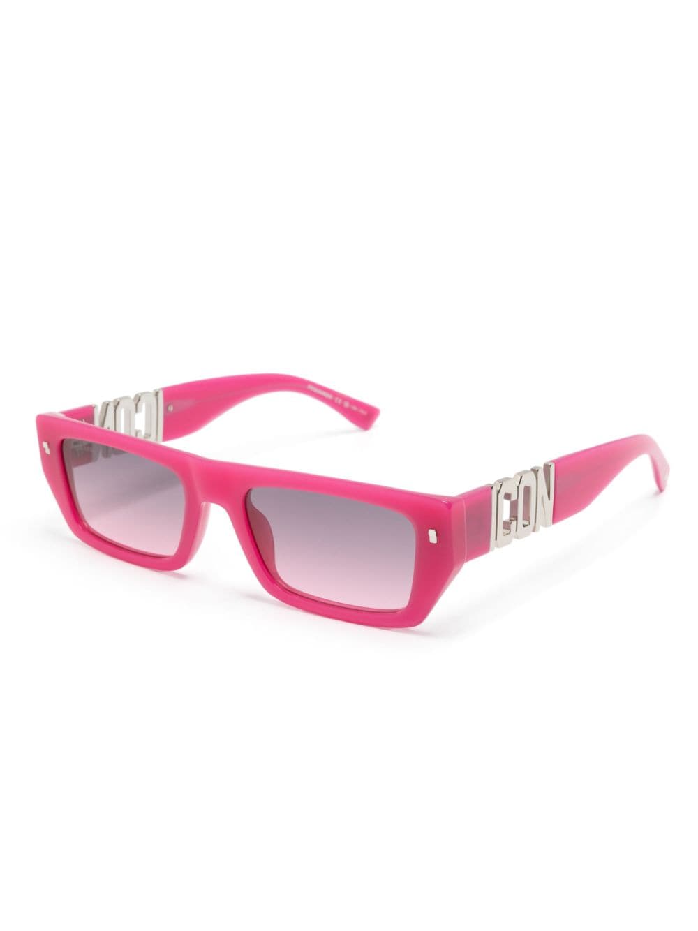 Shop Dsquared2 Icon Rectangle-frame Sunglasses In Rosa