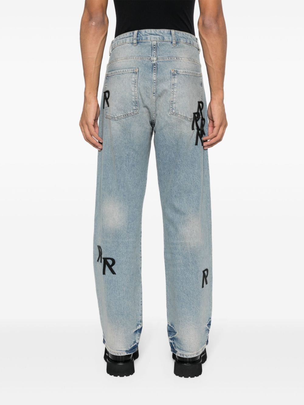 Represent R3 initial jeans met wijde pijpen Blauw