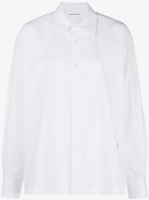 Alexander Wang logo-appliqué cotton shirt