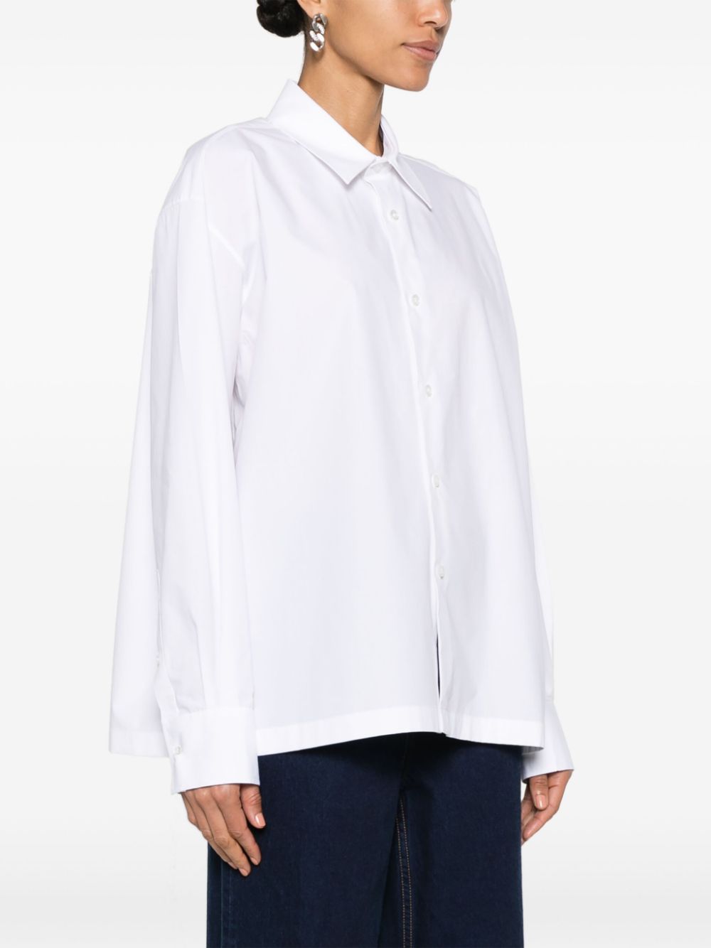 Affordable Alexander Wang logo-applique cotton shirt Women