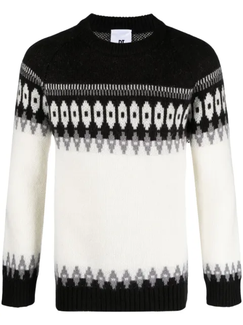 PT Torino intarsia-knit ribbed-trim jumper