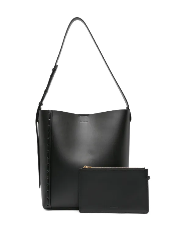 Jil Sander レザーハンドバッグ | ブラック | FARFETCH JP