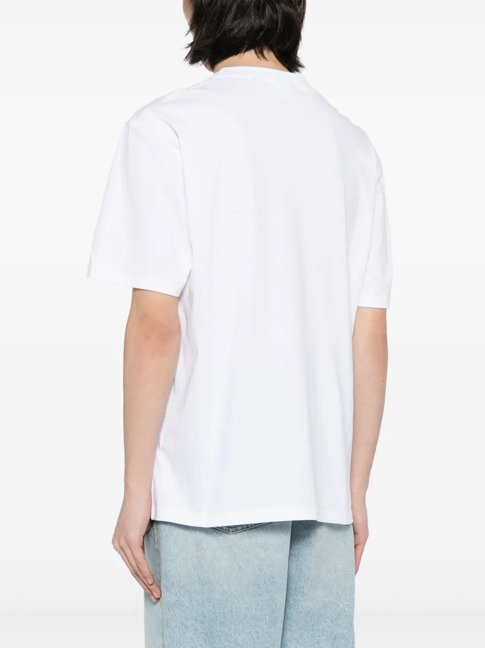 Shop Gcds Wirdo Cotton T-shirt In Weiss