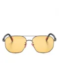 Moncler Eyewear double-bridge geometric-frame sunglasses - Grey