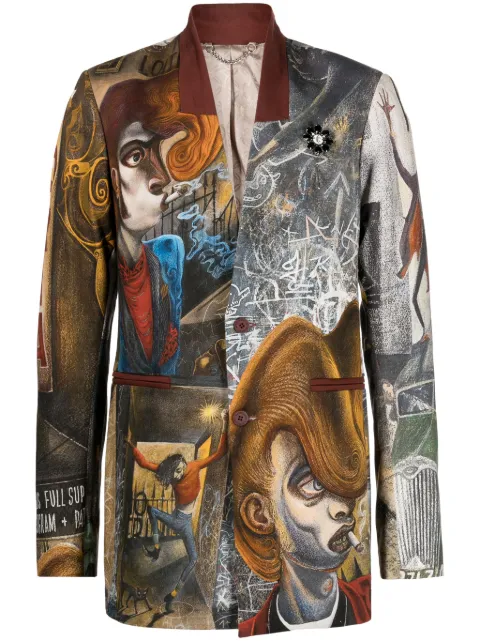 Charles Jeffrey Loverboy Dead End graphic-print single-breasted blazer