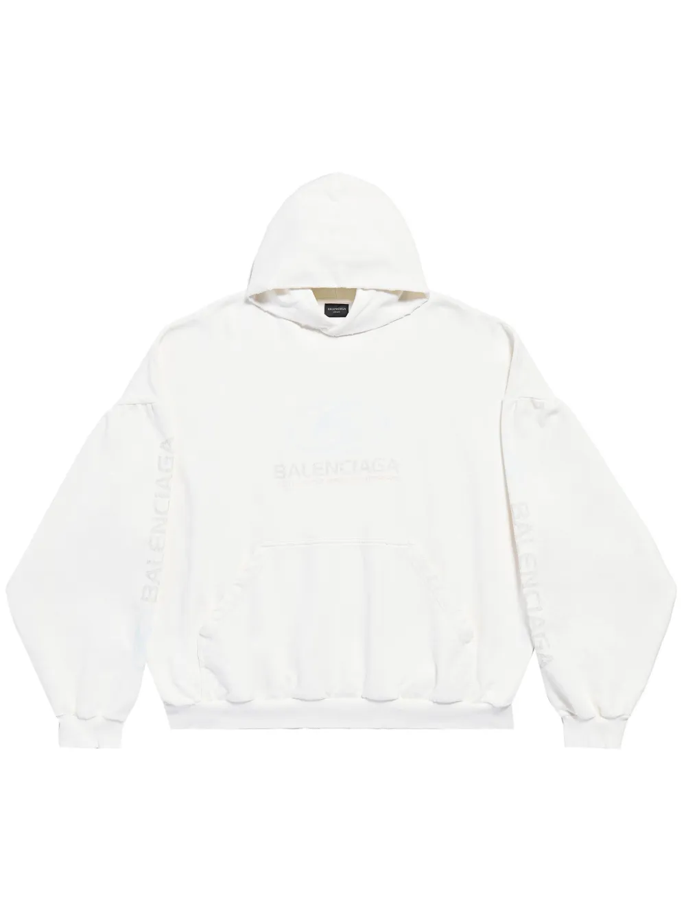 Balenciaga Hoodie met logoprint Beige