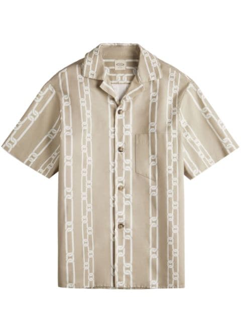 Tod's chain-print cotton shirt