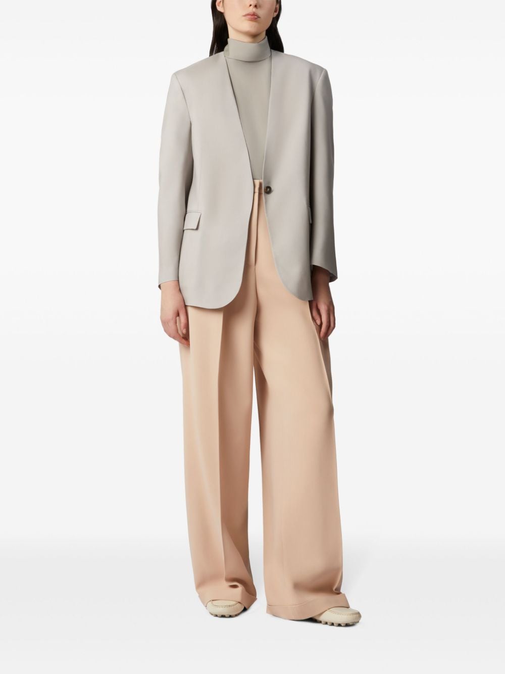 Shop Tod's Wide-leg Tailored Trousers In Pink