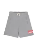 Palm Angels Kids Flames cotton track shorts - Grey