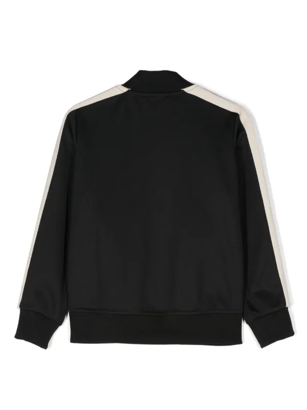 Palm Angels Kids Flames strass-embellished Track Jacket | Black