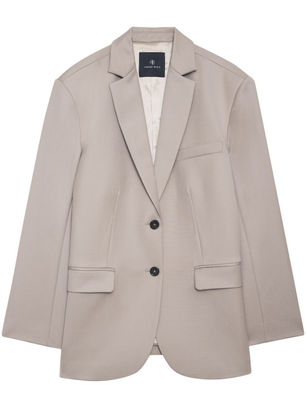 Anine Bing Quinn Single-breasted Blazer In Neutrals