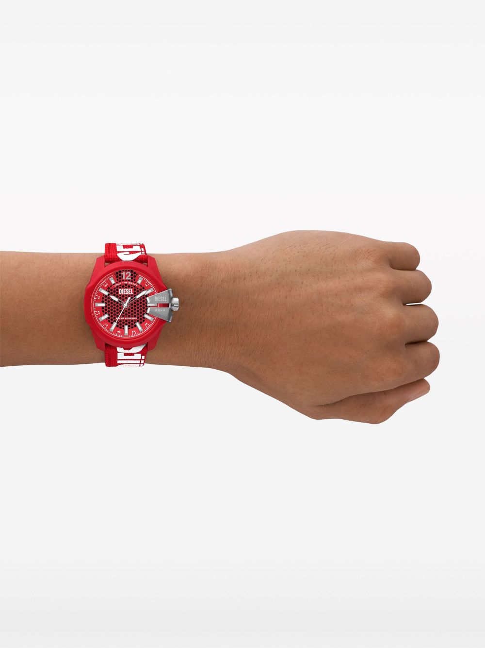 Shop Diesel Dz4619 Baby Chief Solar 43mm In Red