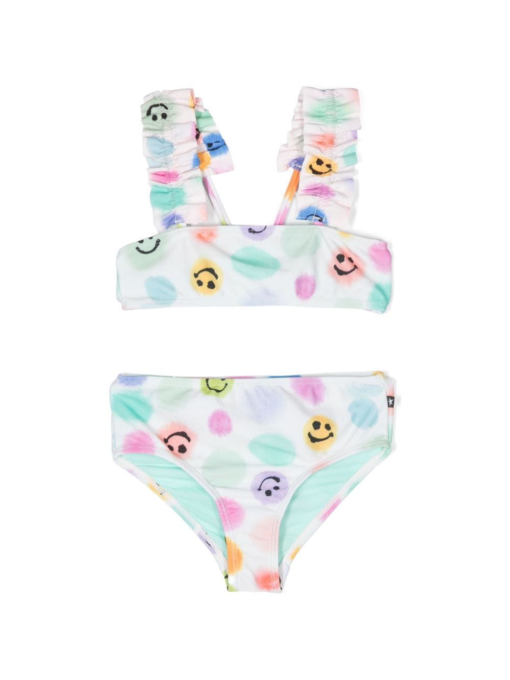 Molo Kids' Nice Abstract-print Bikini Set In White