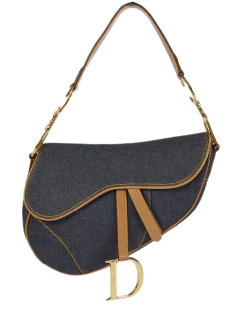 Affordable Christian Dior 2001 Saddle denim shoulder bag Women