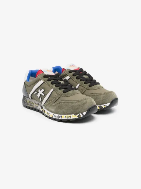 Premiata Kids Sky logo-appliqué sneakers