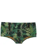 Lygia & Nanny Copacabana leaf-print swimming trunks - Green