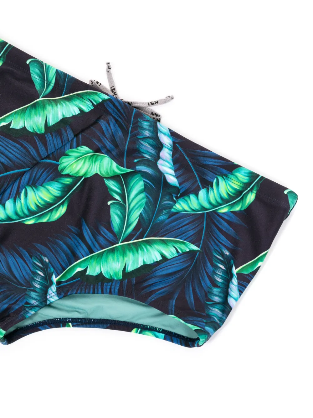 Shop Lygia & Nanny Copacabana Leaf-print Swimming Trunks In Blue