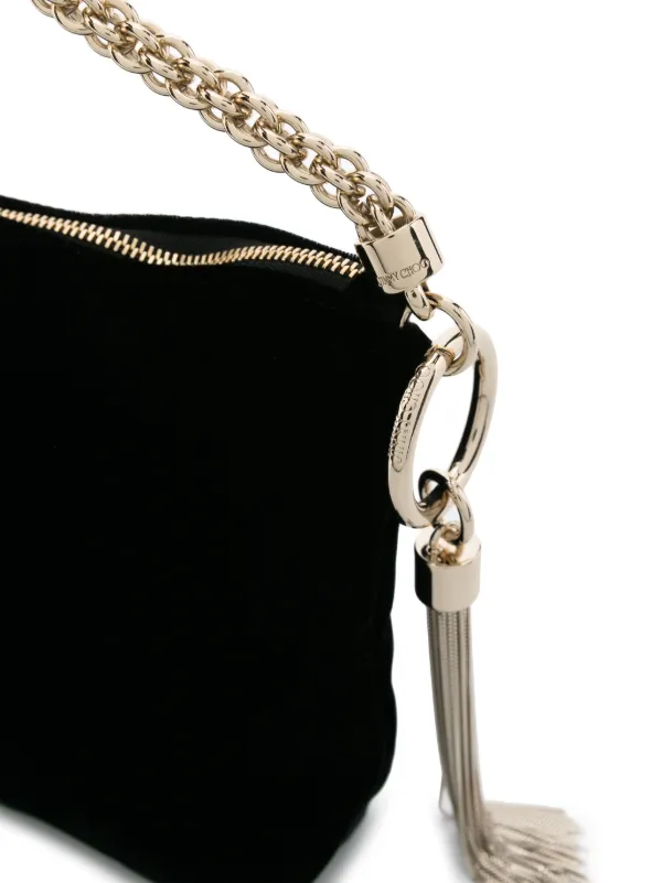 JIMMY CHOO Callie ベルベット クラッチバッグ Jimmy Choo Callie ベルベット クラッチバッグ | ブラック