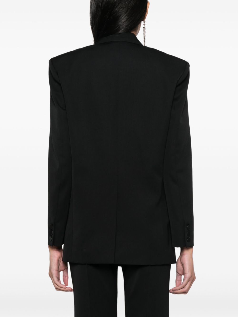 Shop Isabel Marant Fevim Wool Double-breasted Blazer In Schwarz