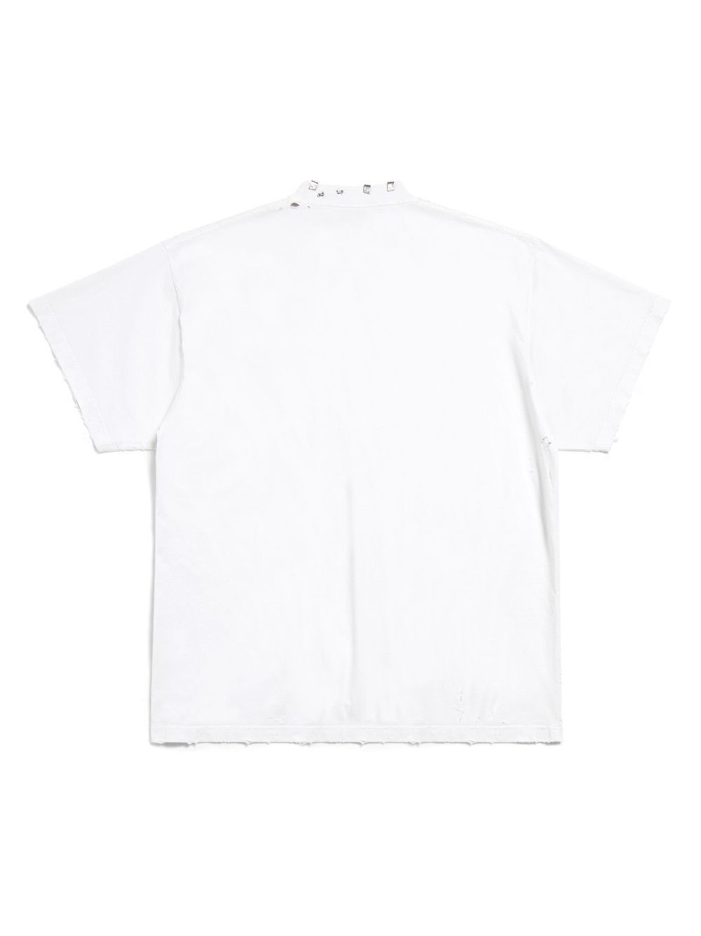 Balenciaga Pierced gerafeld katoenen T-shirt Wit