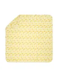 the bonnie mob Checkers smiley-print blanket - Yellow
