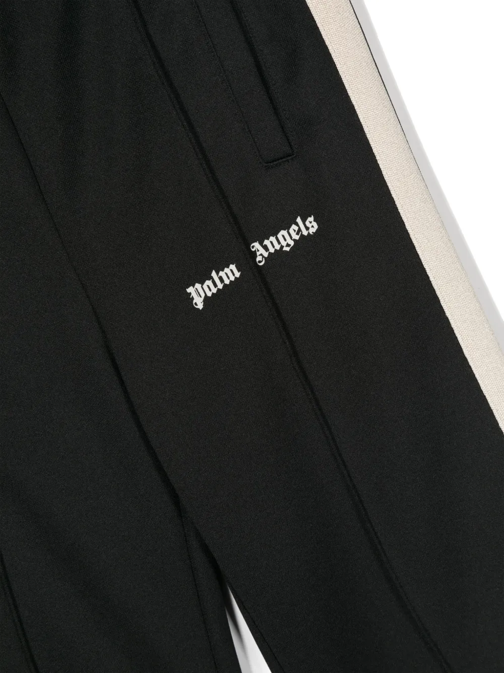 Palm Angels Flame Strass-embellished Track Pants In Black