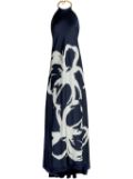 Silvia Tcherassi Zeffa halterneck silk maxi dress - Blue