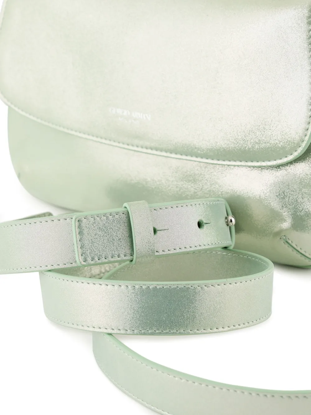 Giorgio Armani La Prima Leather Shoulder Bag In Green