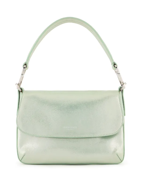 Giorgio Armani La Prima Leather Shoulder Bag in Green