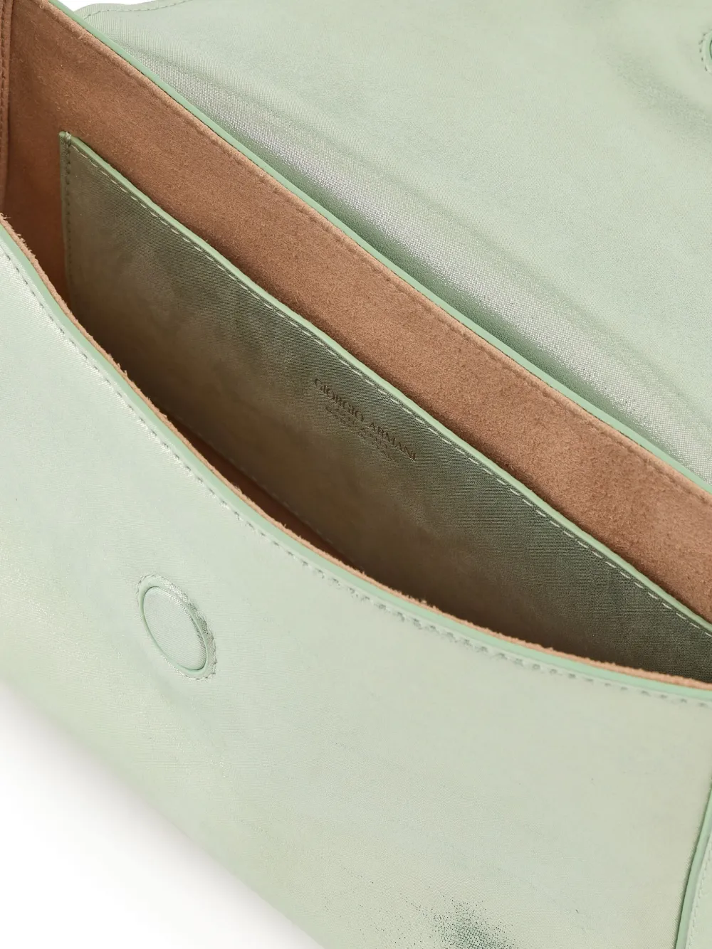 Giorgio Armani La Prima Leather Shoulder Bag In Green