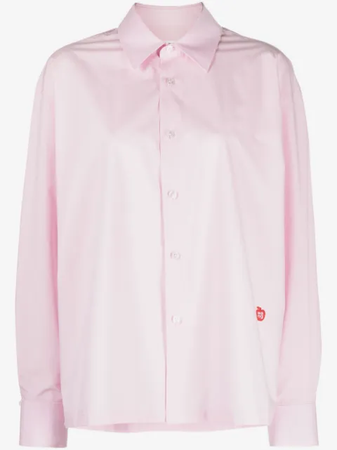 Alexander Wang logo-patch cotton shirt
