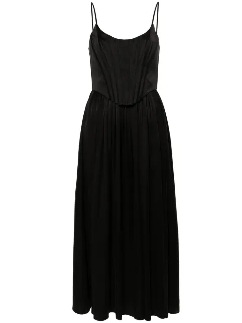 ZIMMERMANN corset silk midi dress