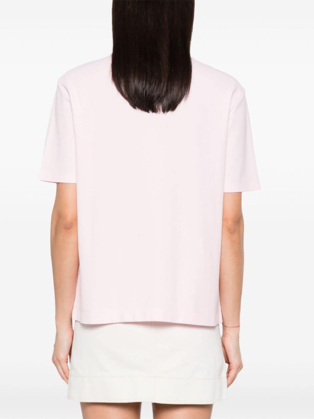 Shop Moncler Logo-appliqué Polo Shirt In Pink