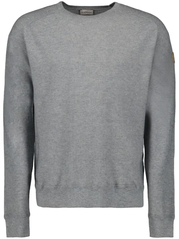 Moncler cotton cashmere Sweater Grey FARFETCH CA